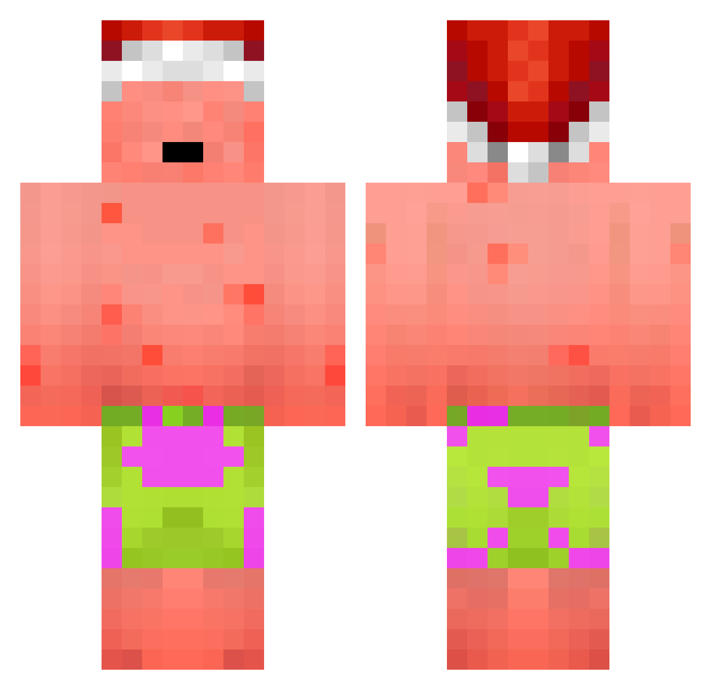 persianboi Minecraft skin, front and back view