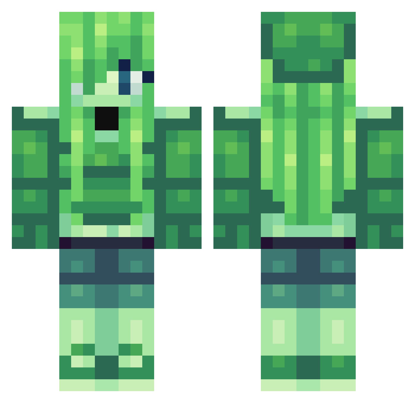 buggamike11 Minecraft skin, front and back view