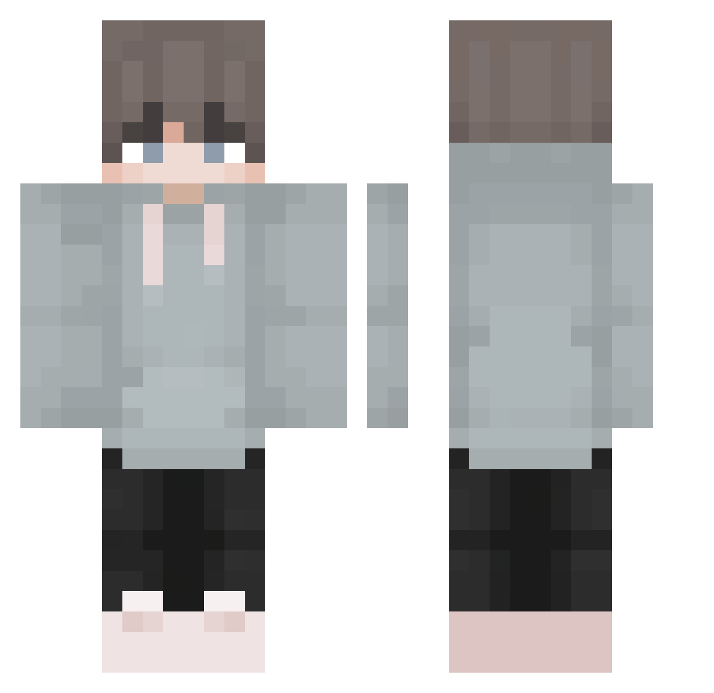 Rivero Minecraft skin, front and back view
