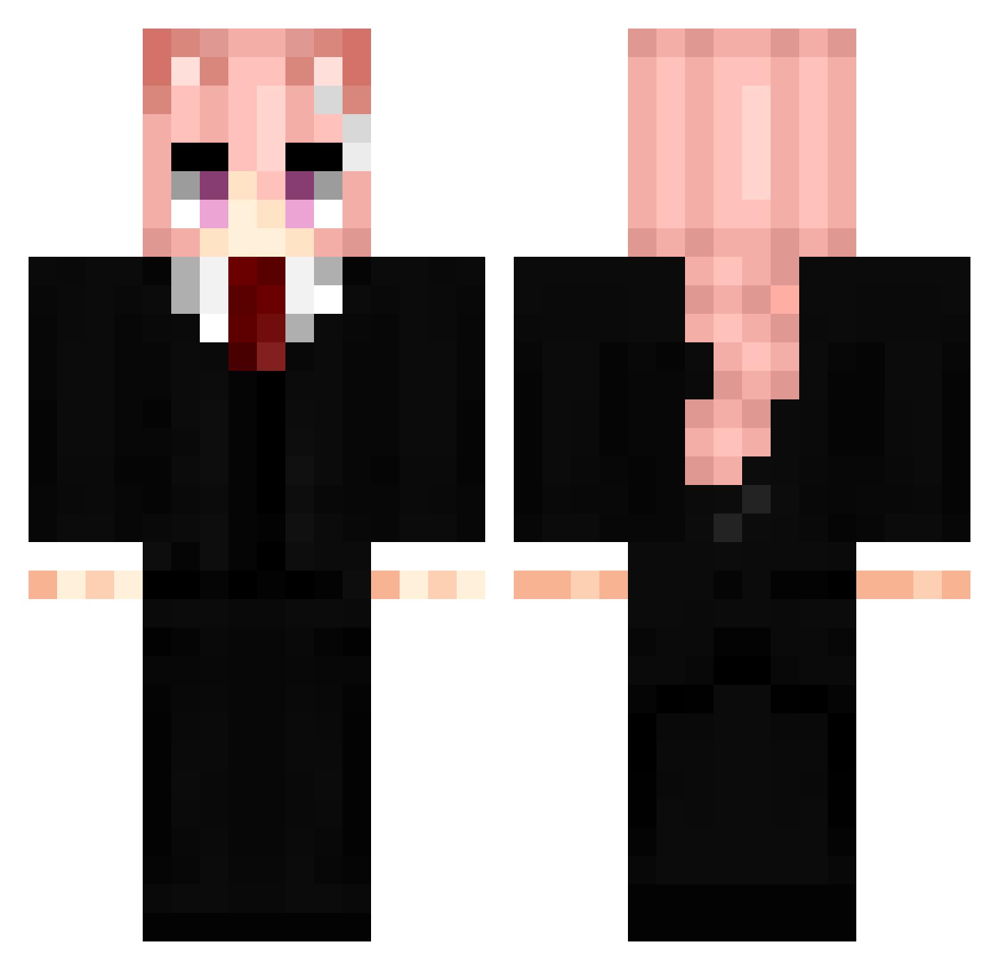 rafix1802 Minecraft skin, front and back view