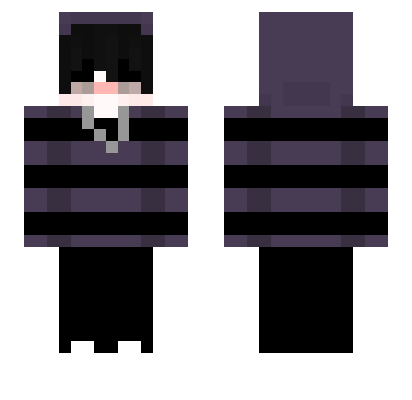 xPrestizowyAndy Minecraft skin, front and back view