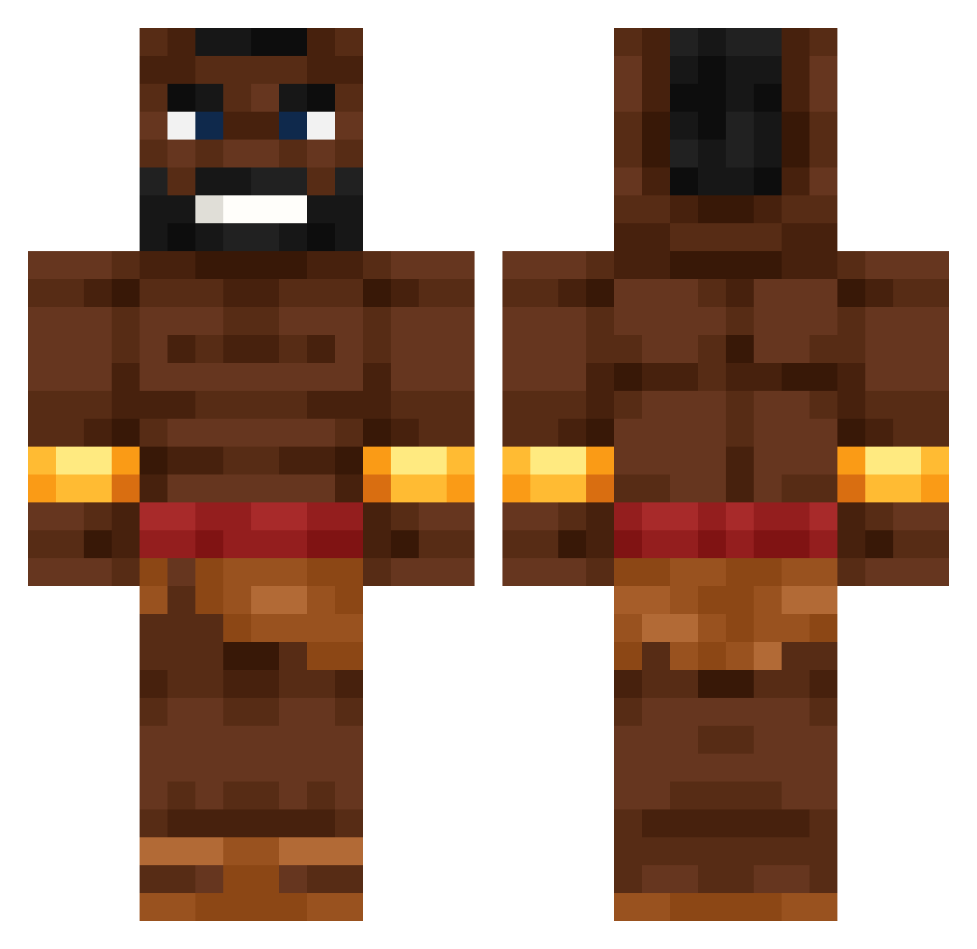 CARRICO08 Minecraft skin, front and back view