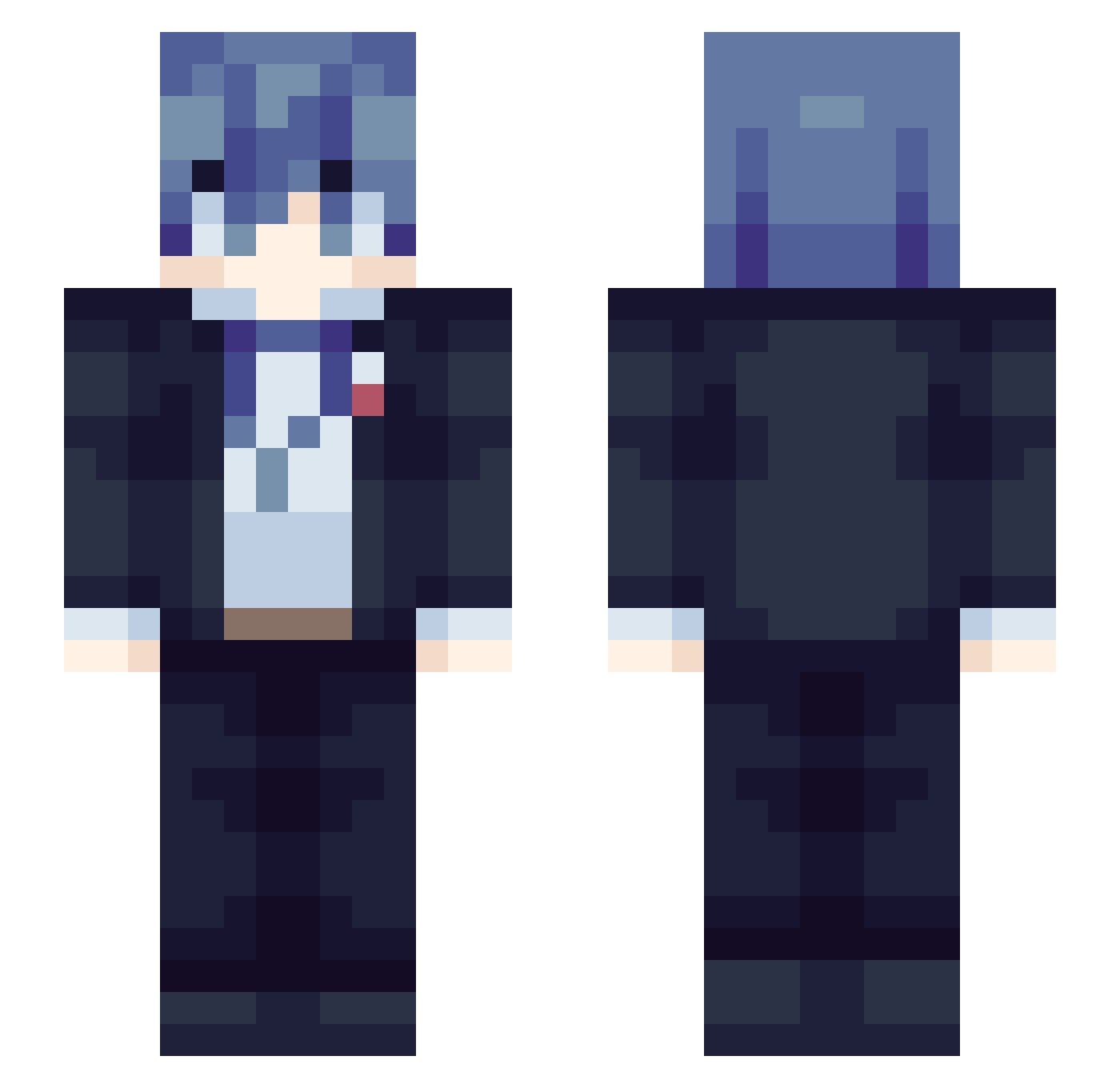 Sperksperk Minecraft skin, front and back view