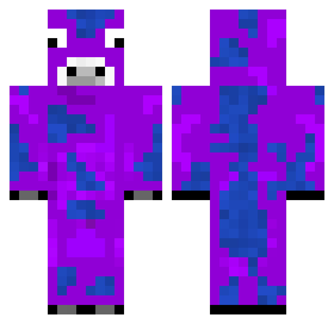 cowie000 Minecraft skin, front and back view
