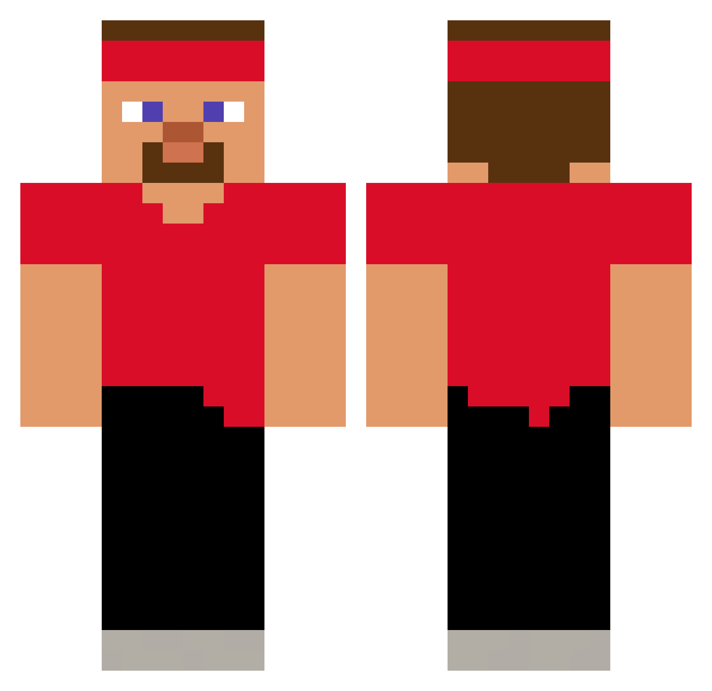 windweaveer Minecraft skin, front and back view