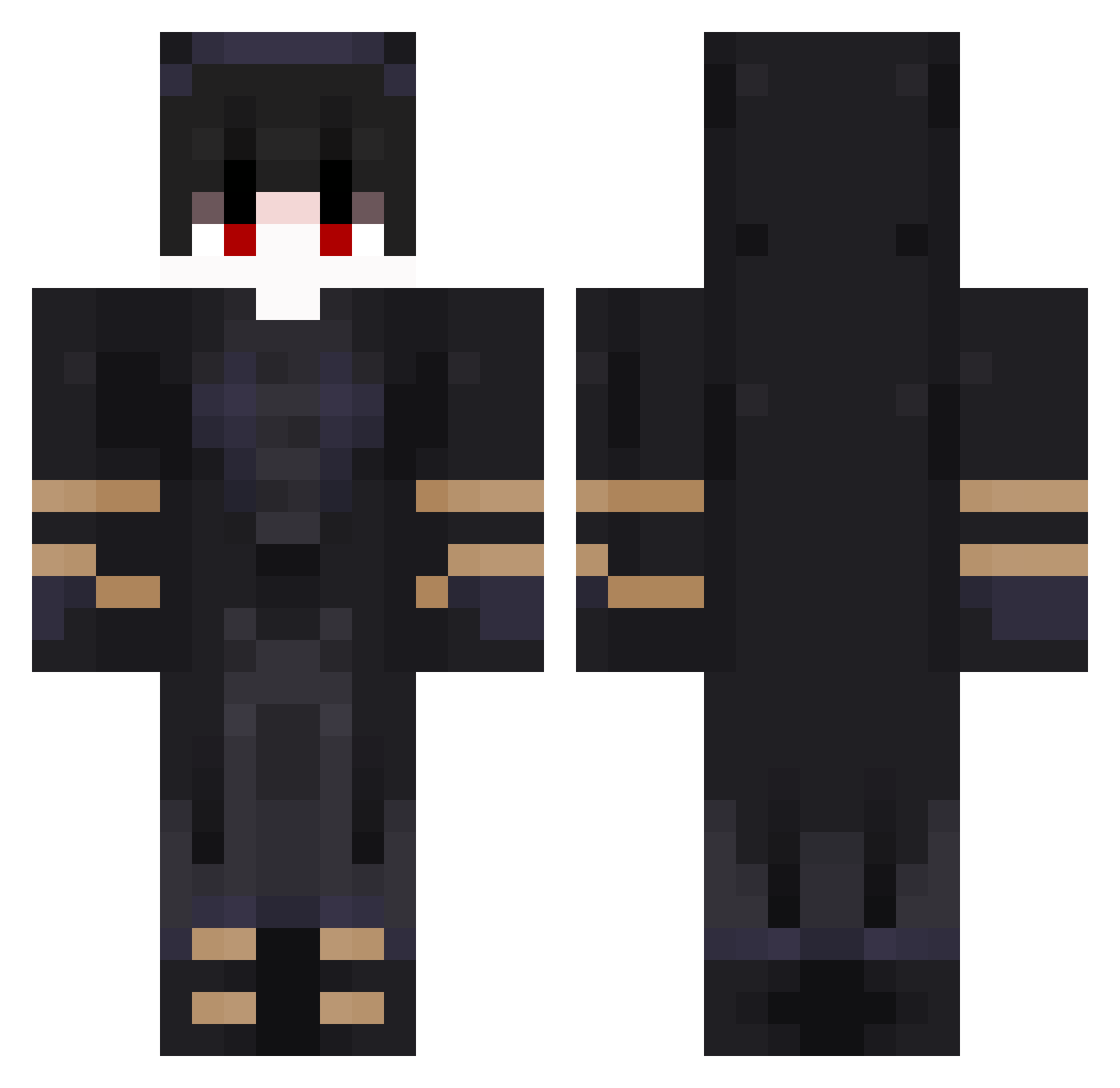 Renlxz3 Minecraft skin, front and back view