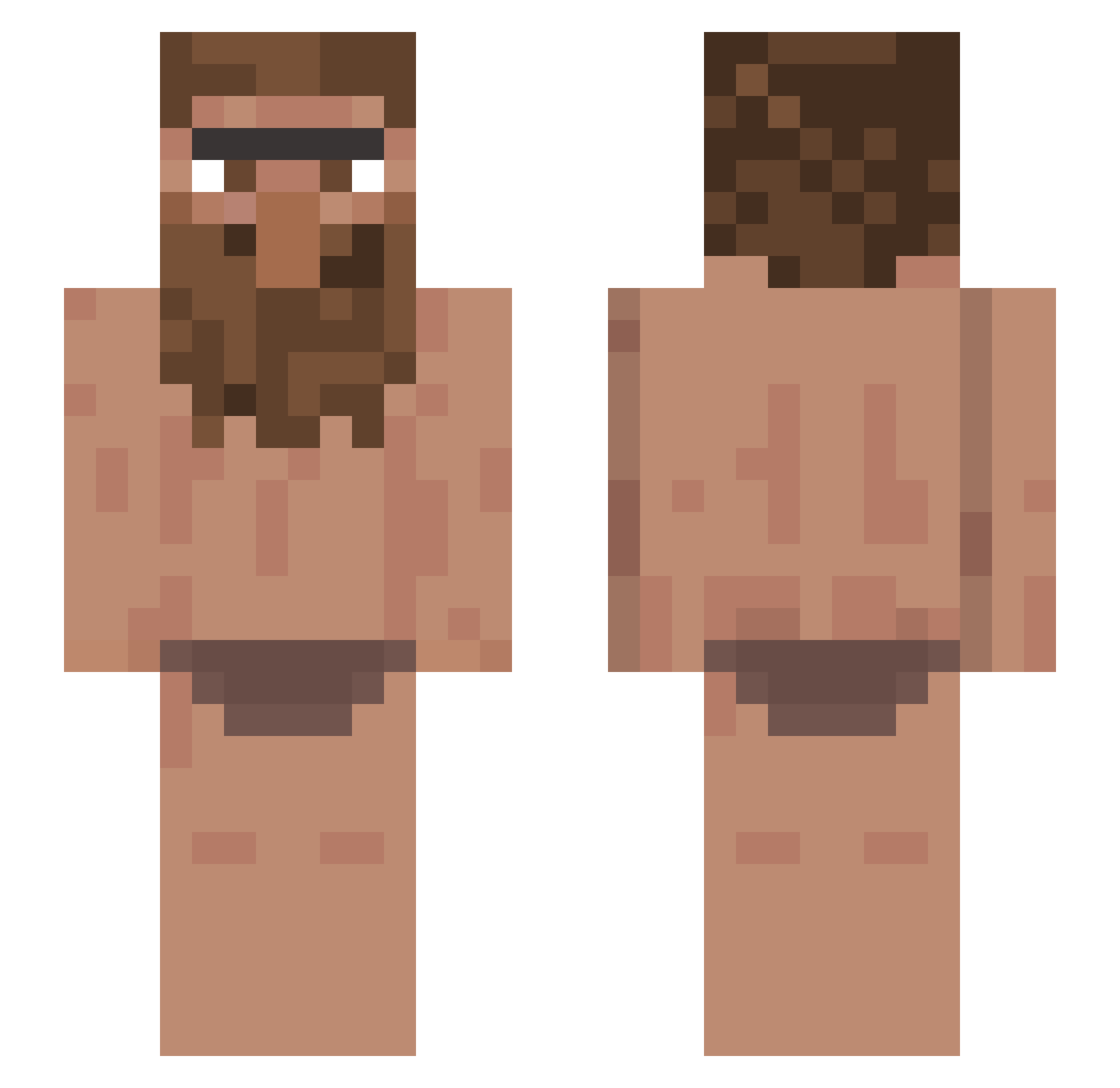Timaf19 Minecraft skin, front and back view