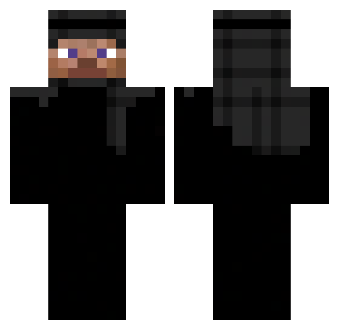 SouthLoves Minecraft skin, front and back view