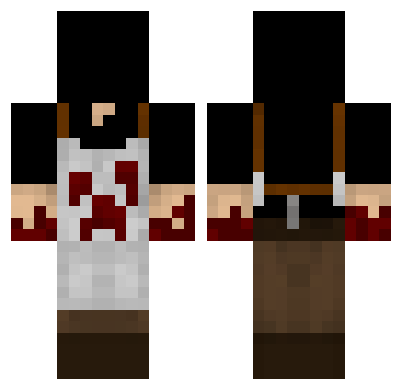 freezedXYZ Minecraft skin, front and back view