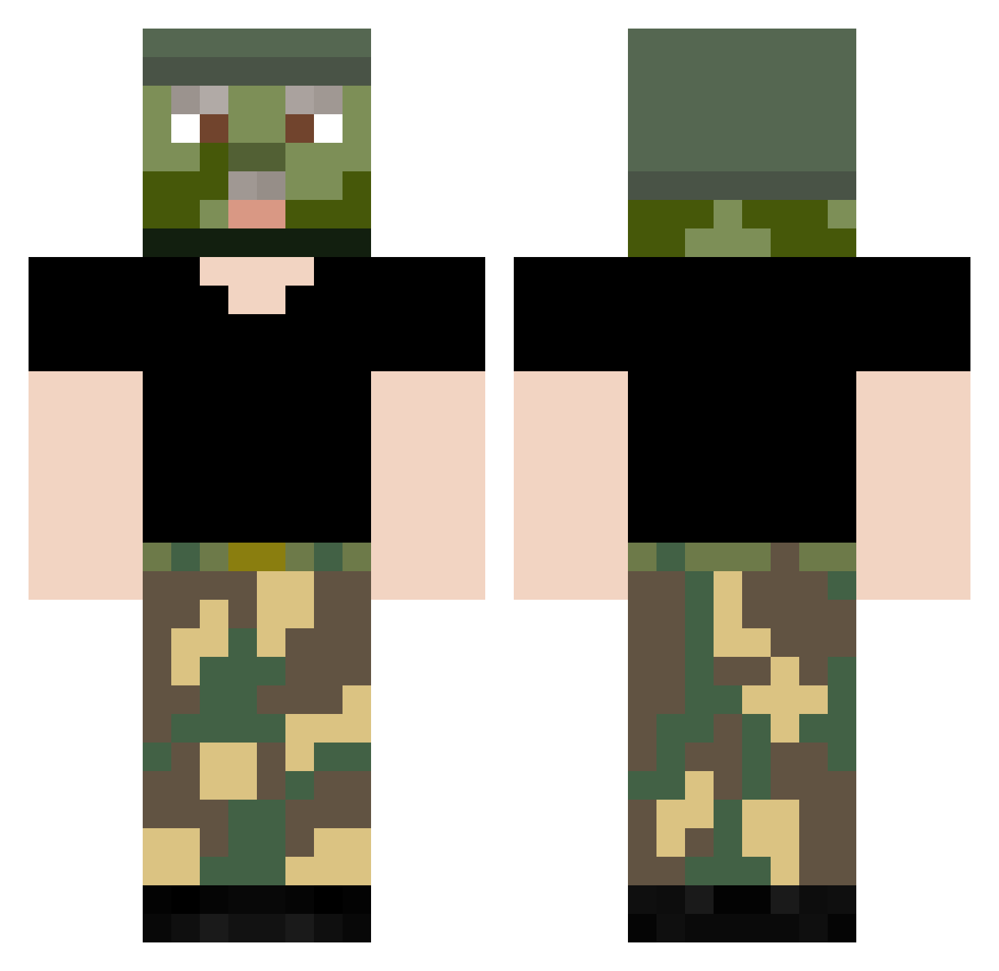 weedmiraal Minecraft skin, front and back view