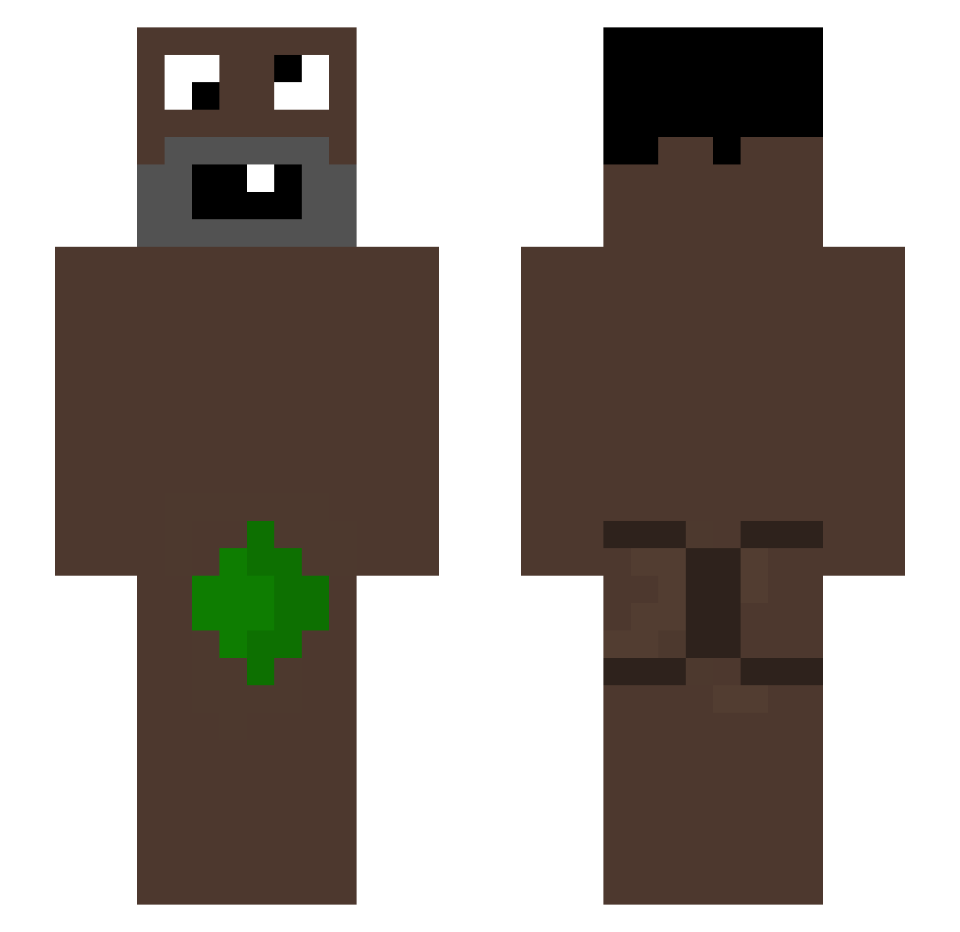 iTz_n0th1ng Minecraft skin, front and back view