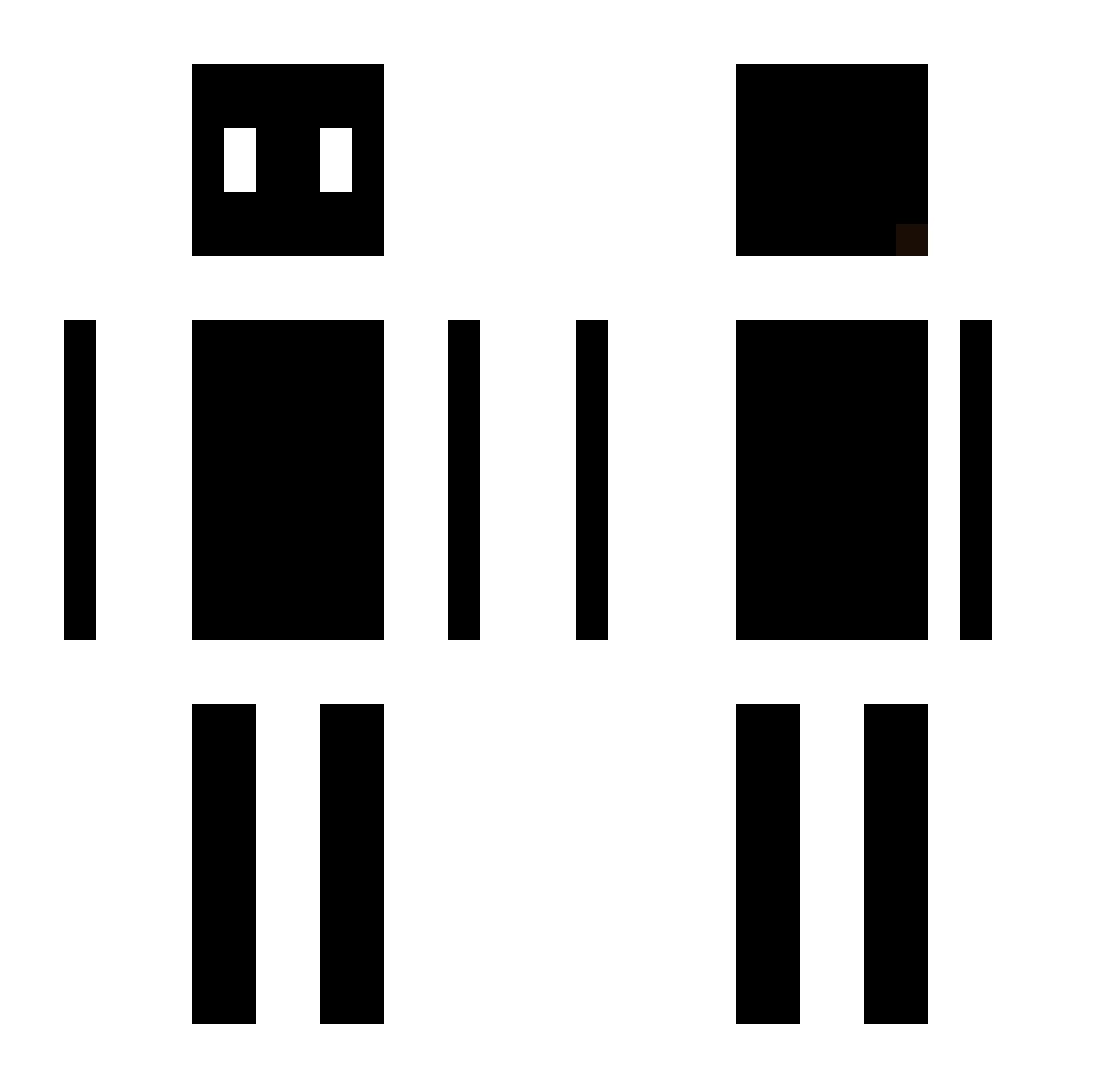 yufengya Minecraft skin, front and back view