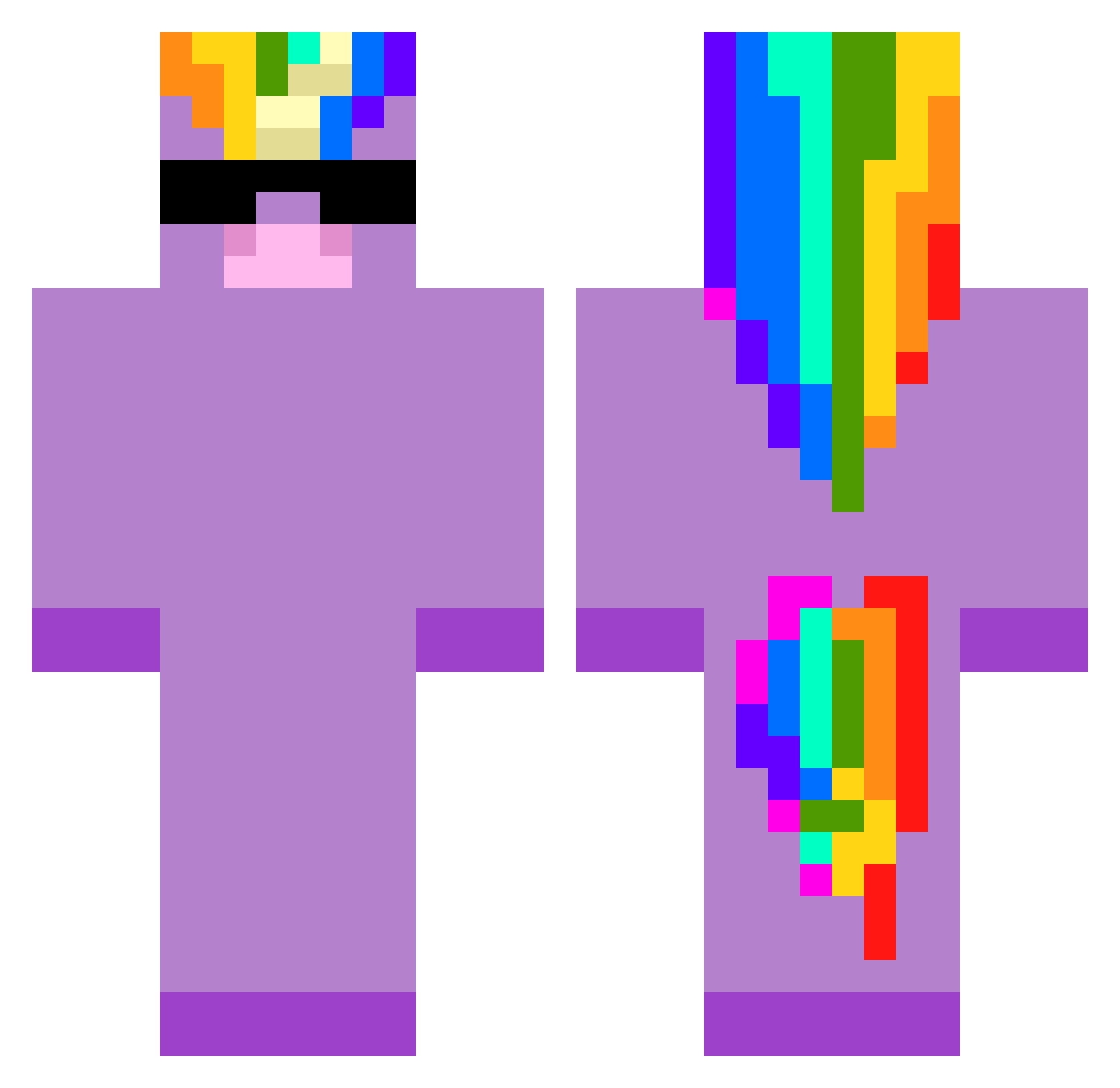 El_Baja__Pandas Minecraft skin, front and back view