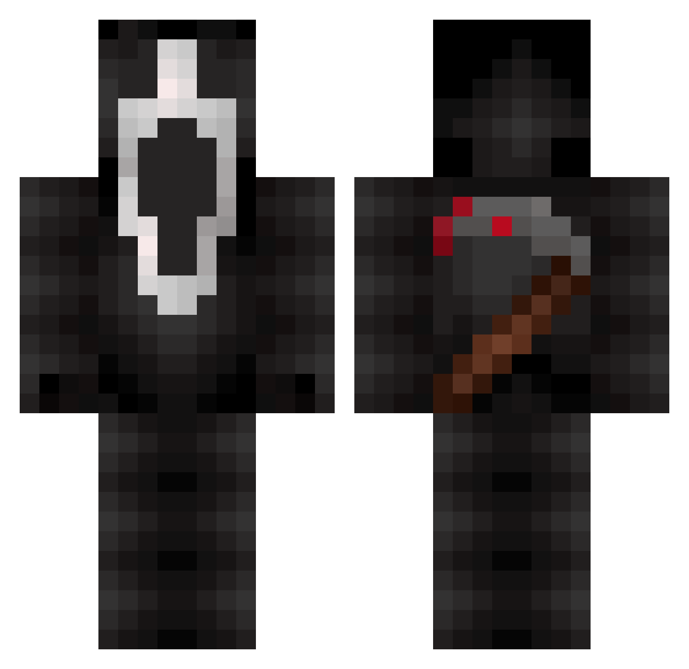 ehf Minecraft skin, front and back view