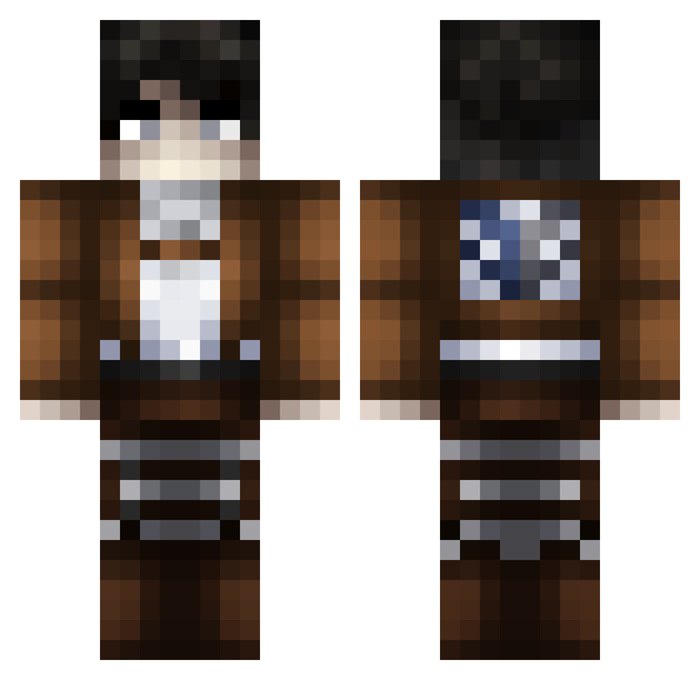 TryhardSkin Minecraft skin, front and back view
