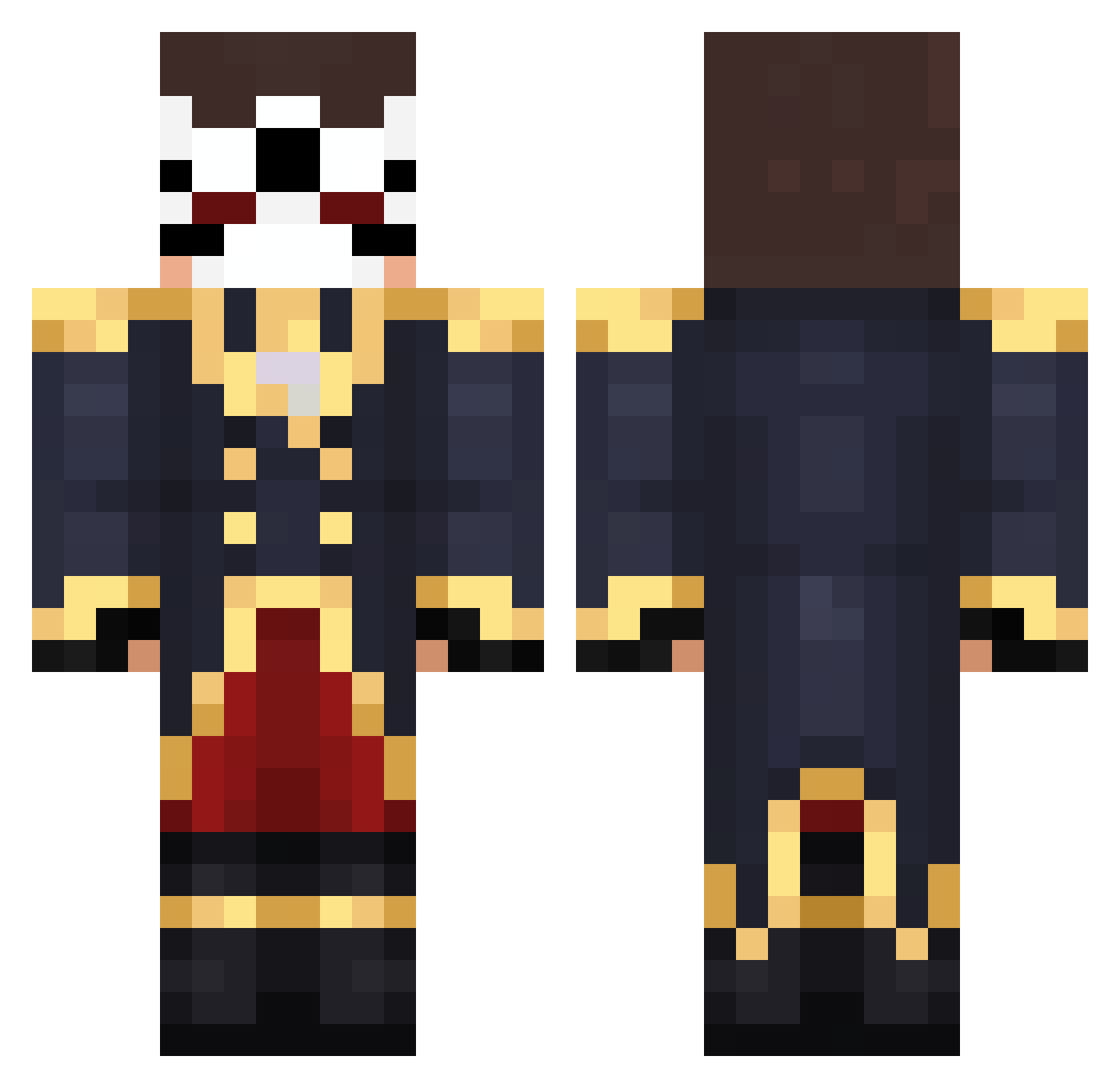 ManiMoonlit Minecraft skin, front and back view