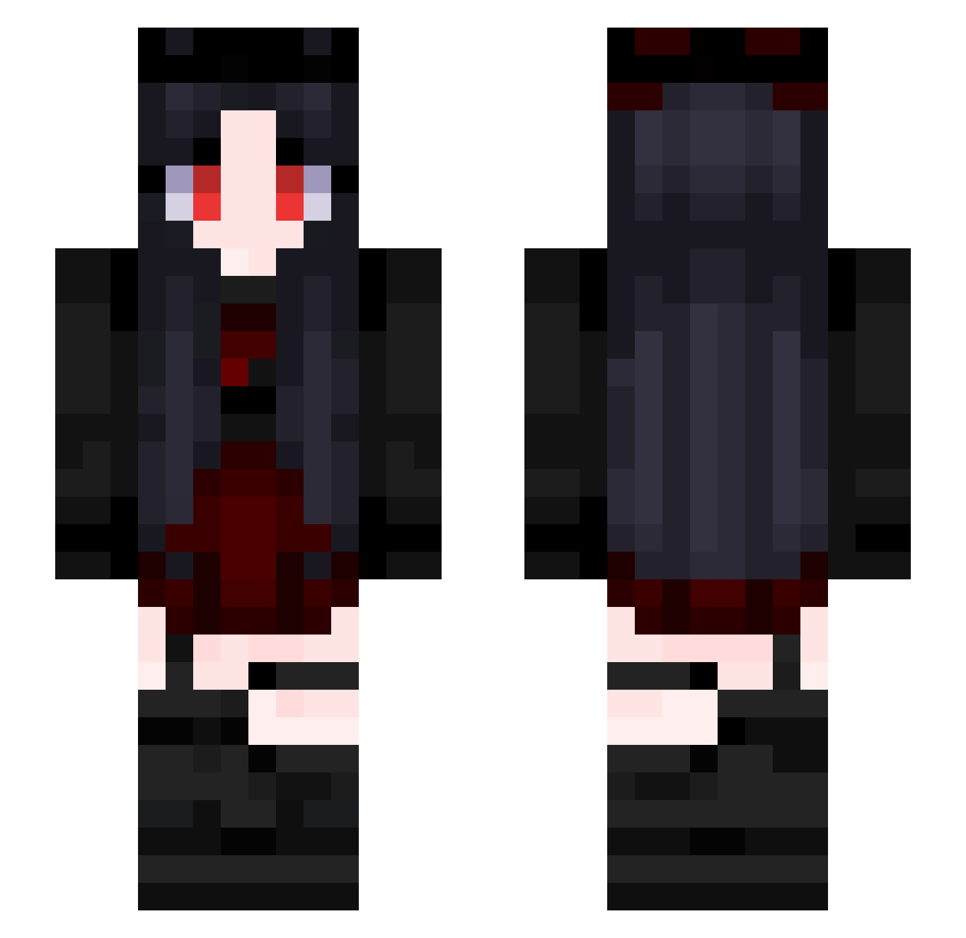 Rhaapsody Minecraft skin, front and back view