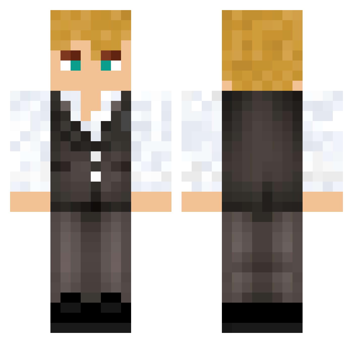 Sulphonic Minecraft skin, front and back view