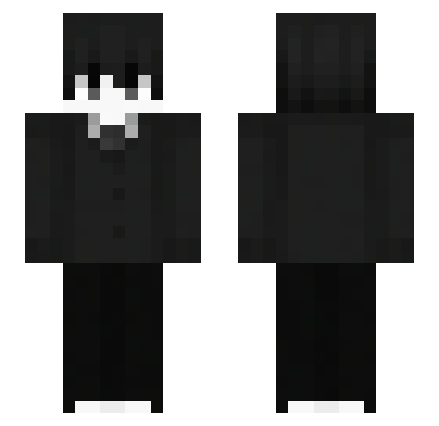 vytumn Minecraft skin, front and back view