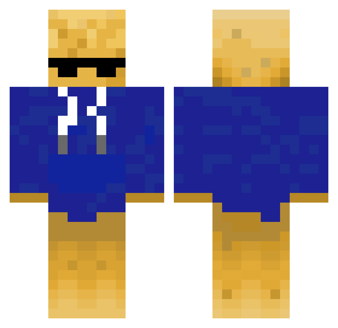 1Ariell Minecraft skin, front and back view
