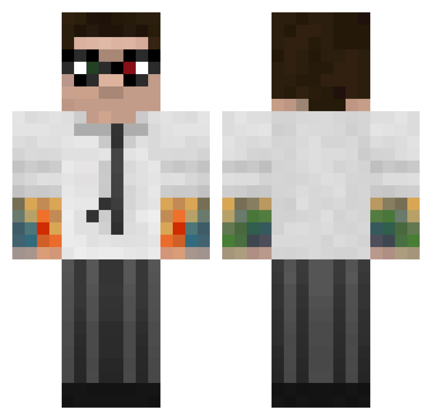 georgiana Minecraft skin, front and back view
