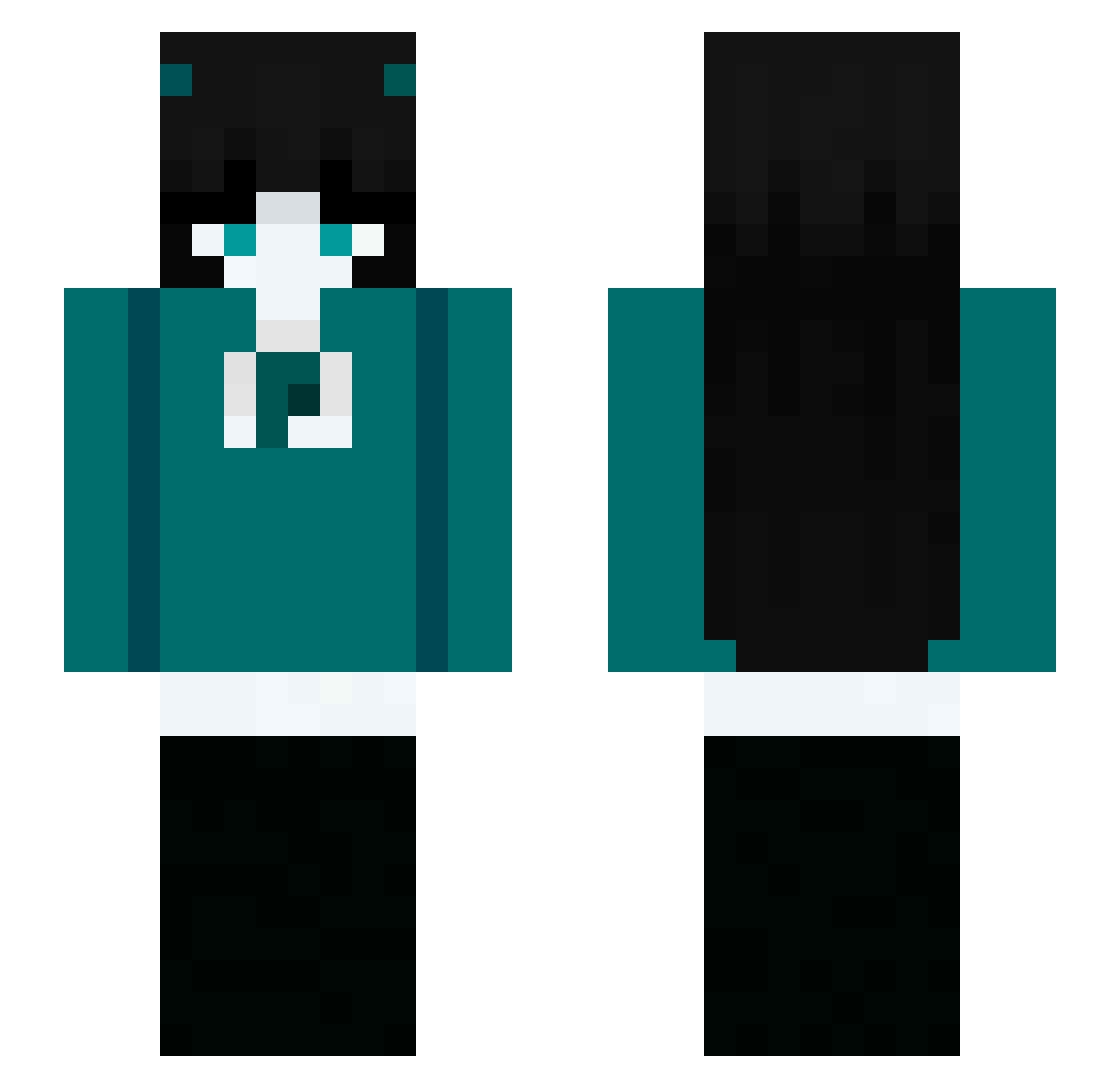 Brah7832 Minecraft skin, front and back view