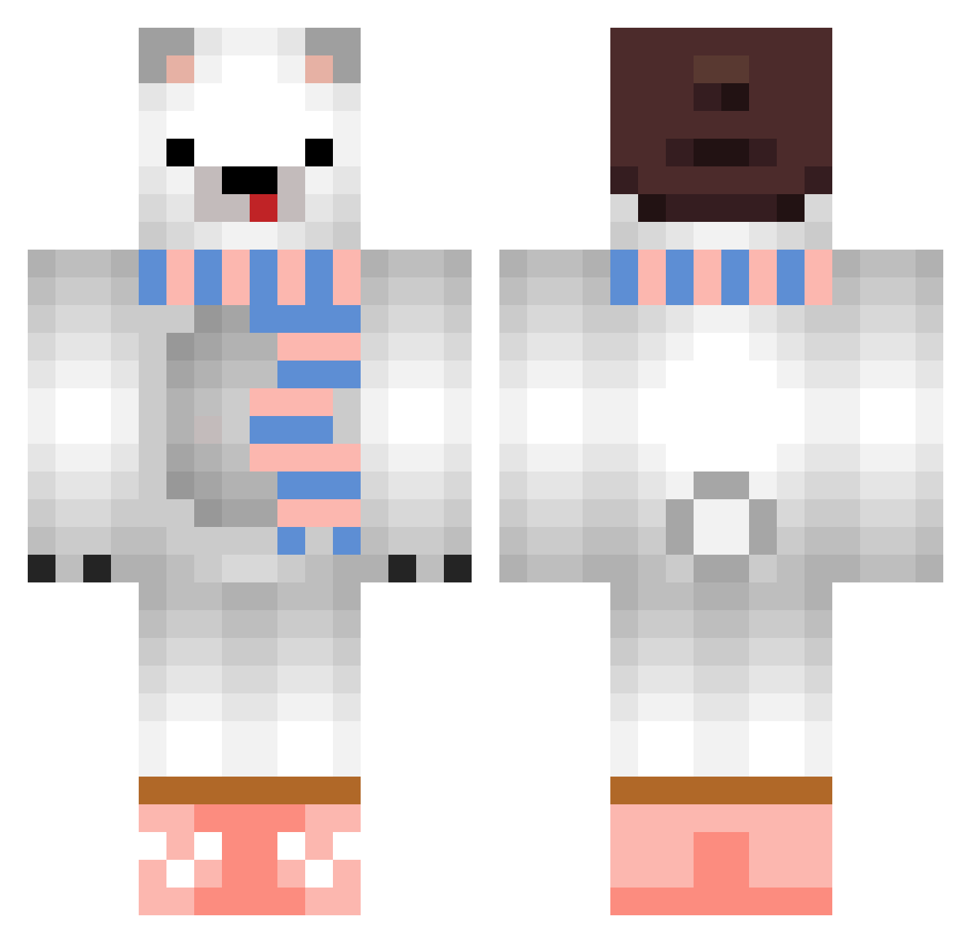 Blackcat1115 Minecraft skin, front and back view