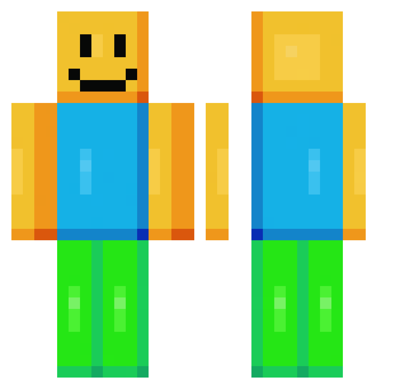 BFVeitmd Minecraft skin, front and back view
