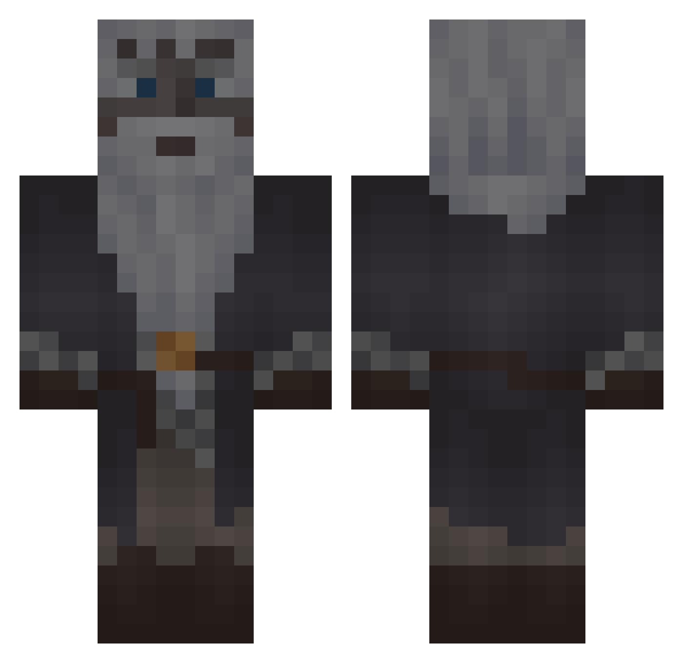 SimplySeo Minecraft skin, front and back view