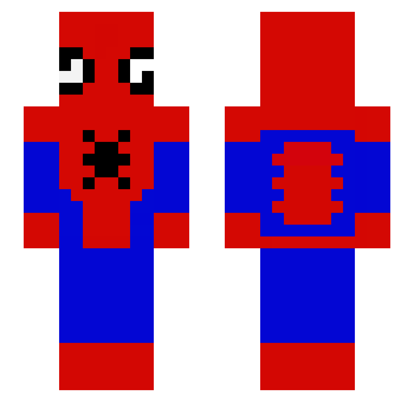 Froooooozt Minecraft skin, front and back view