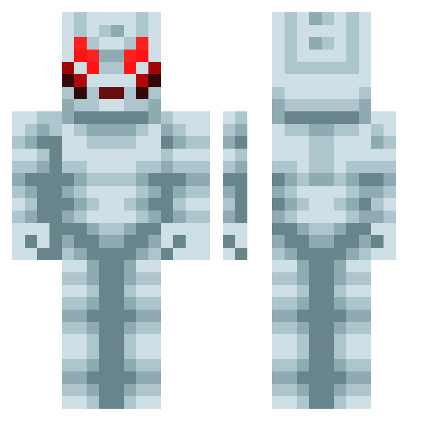 LilBoke Minecraft skin, front and back view