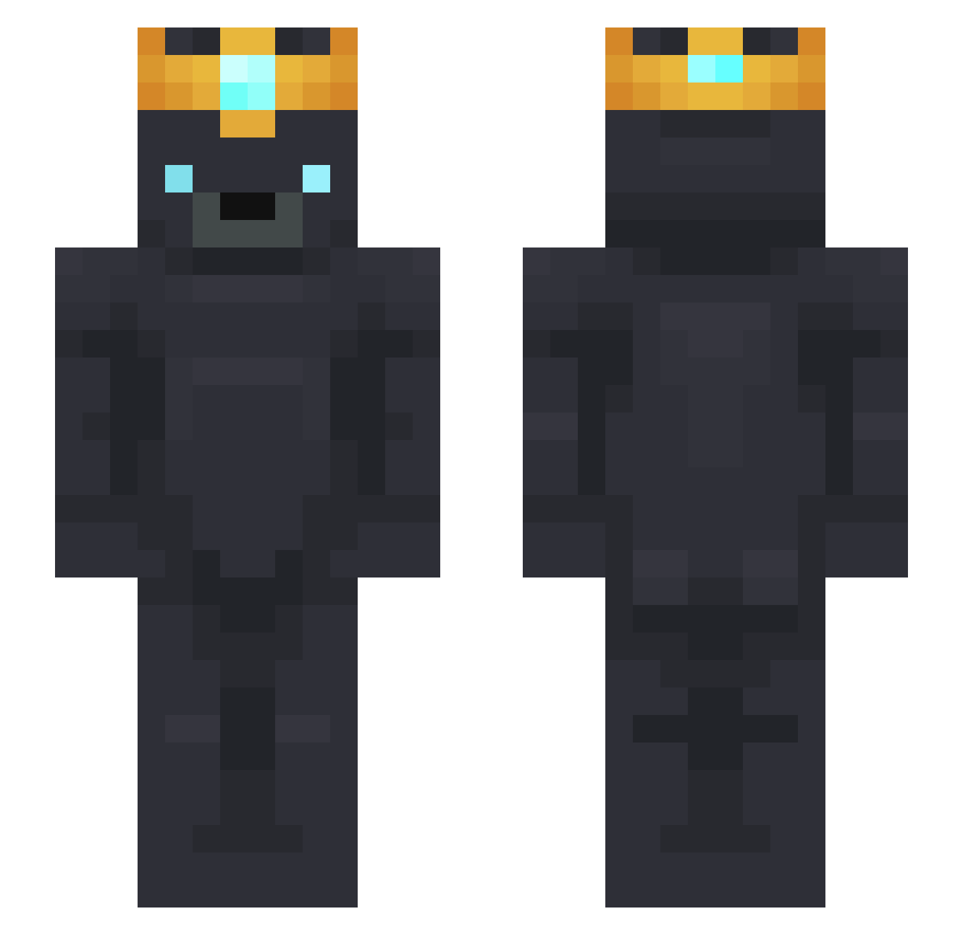 Zitronenhieb Minecraft skin, front and back view
