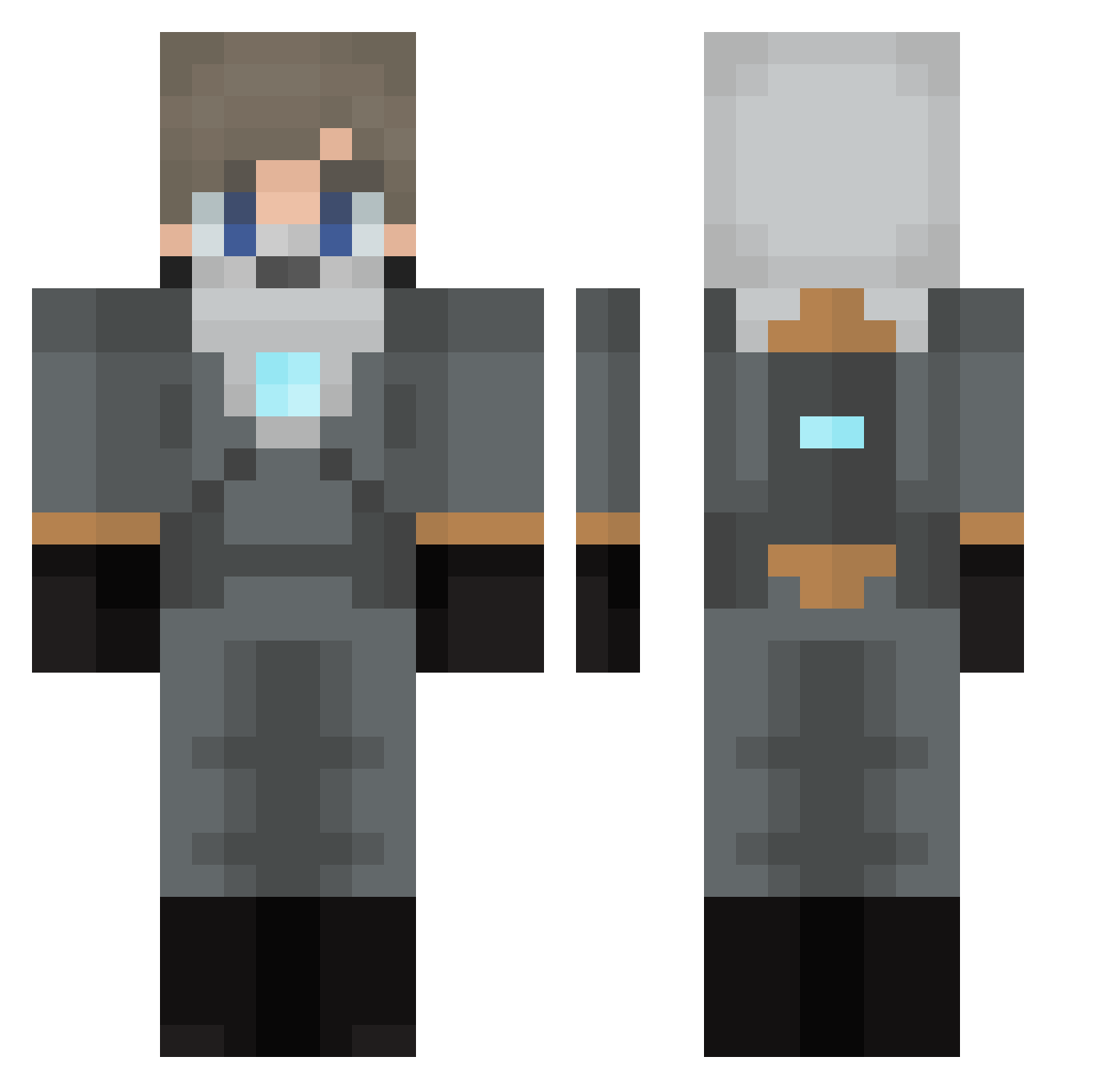 Jasko2011 Minecraft skin, front and back view