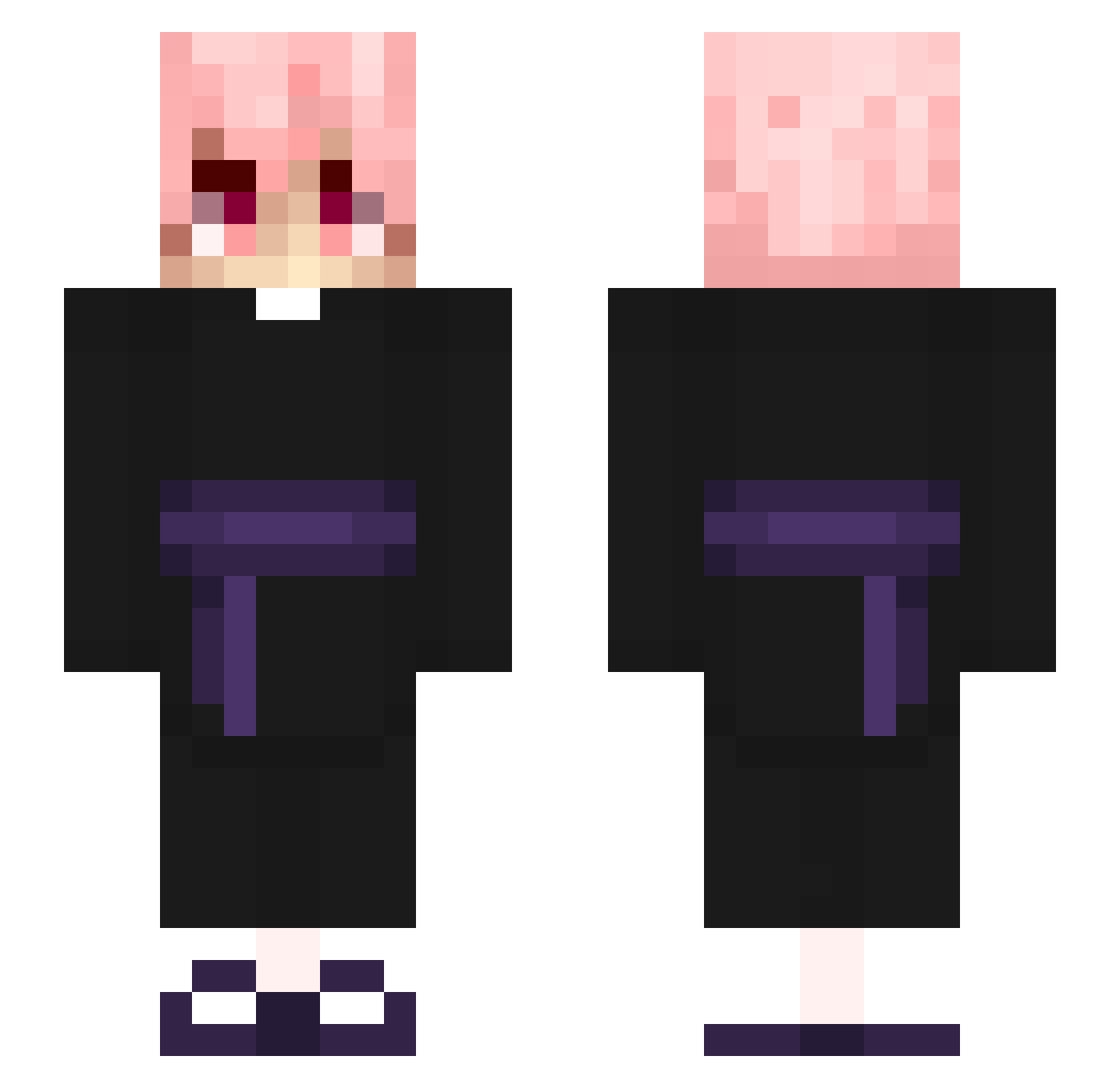 PriscillaLpb Minecraft skin, front and back view