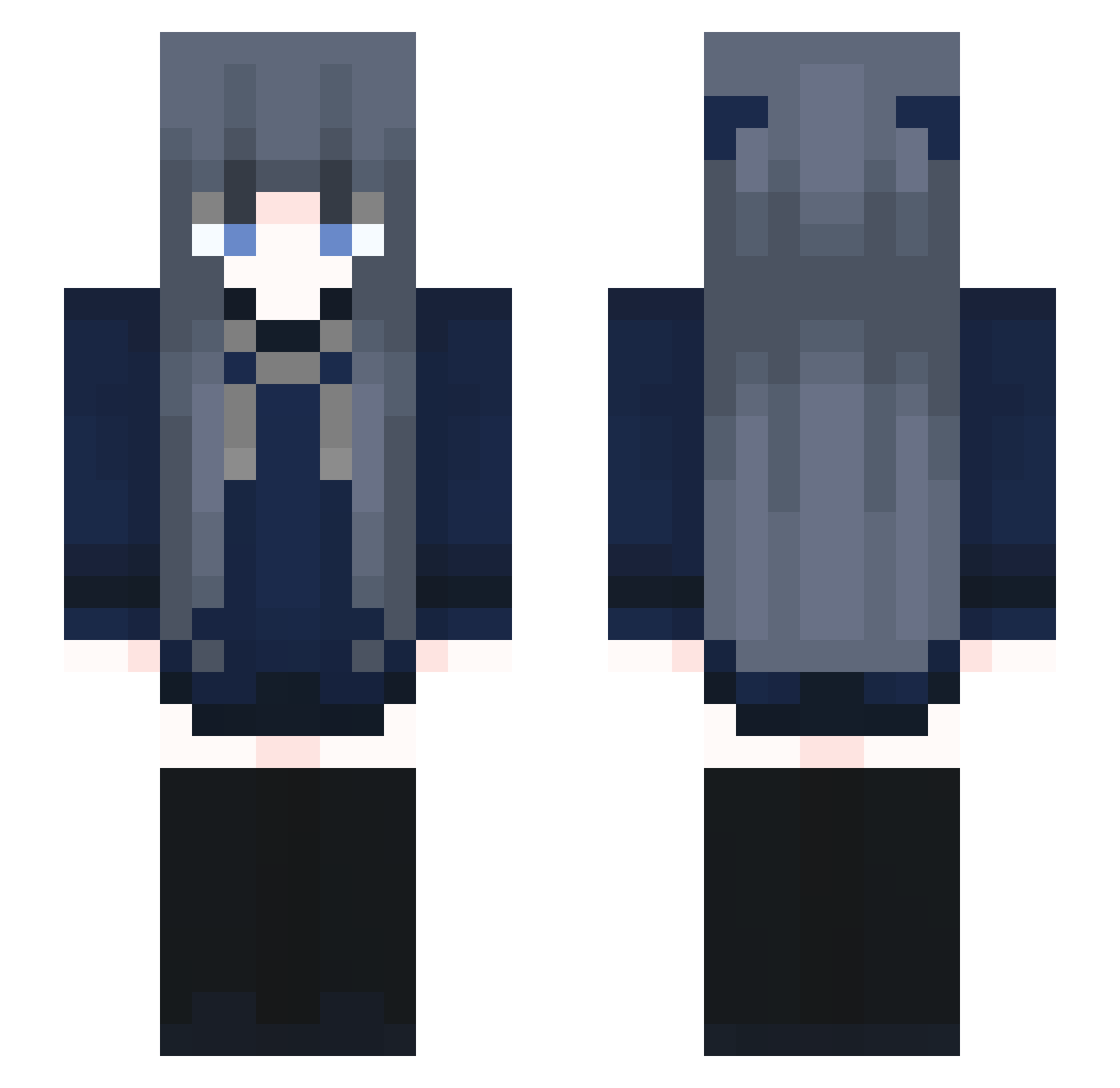 wotaku_uzu Minecraft skin, front and back view