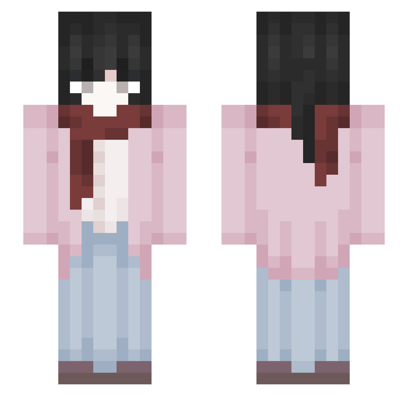 Vchi_6 Minecraft skin, front and back view