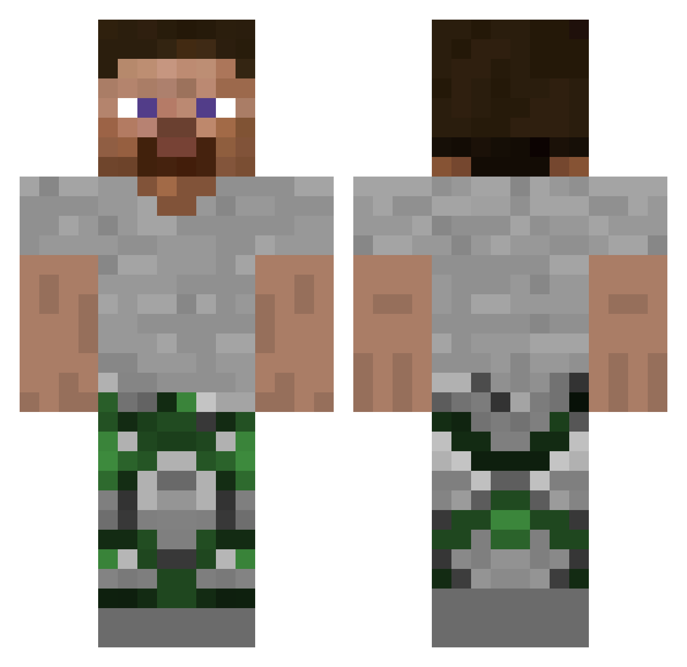 Dark_Gard Minecraft skin, front and back view