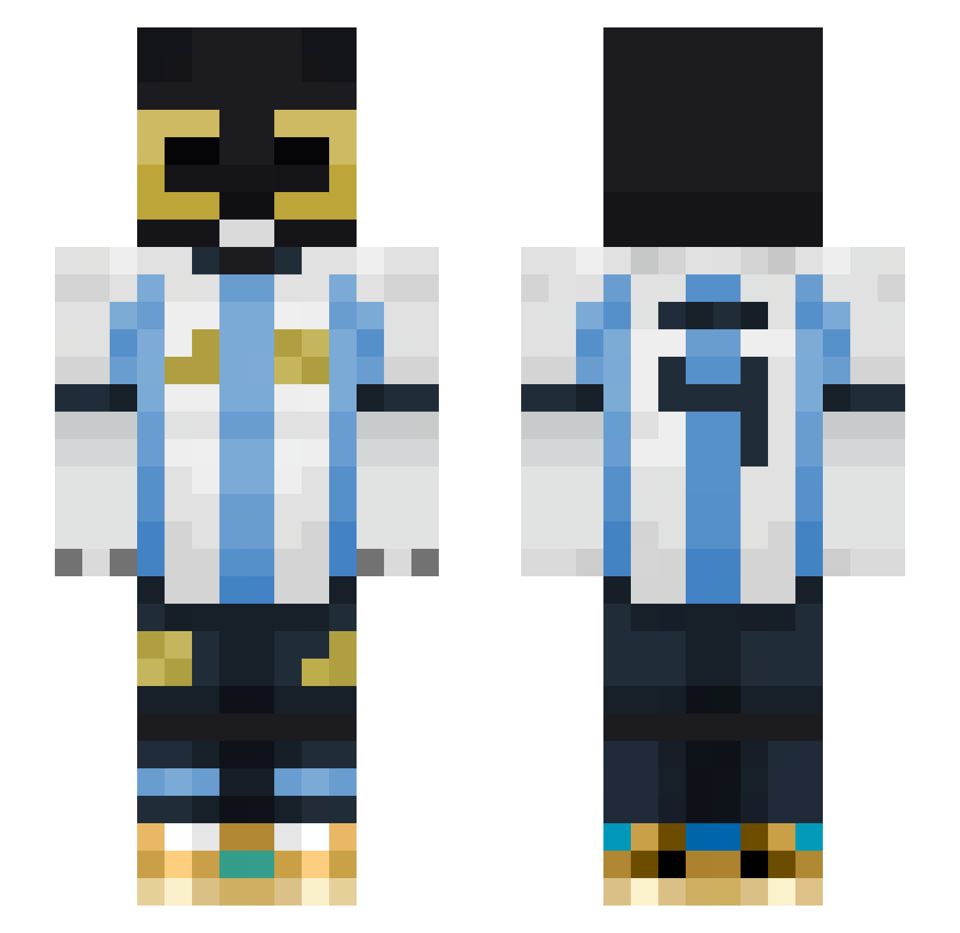 swtblod Minecraft skin, front and back view