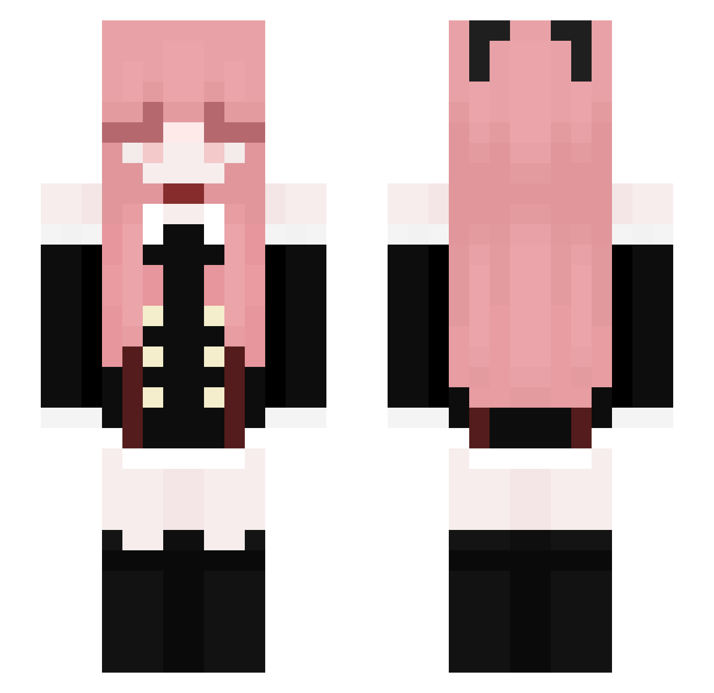 M3uh_h Minecraft skin, front and back view
