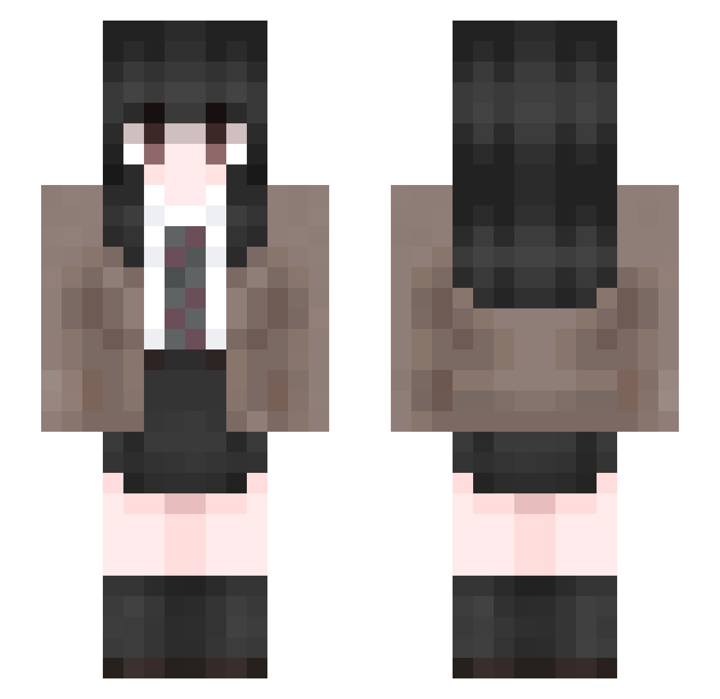 Loik338 Minecraft skin, front and back view
