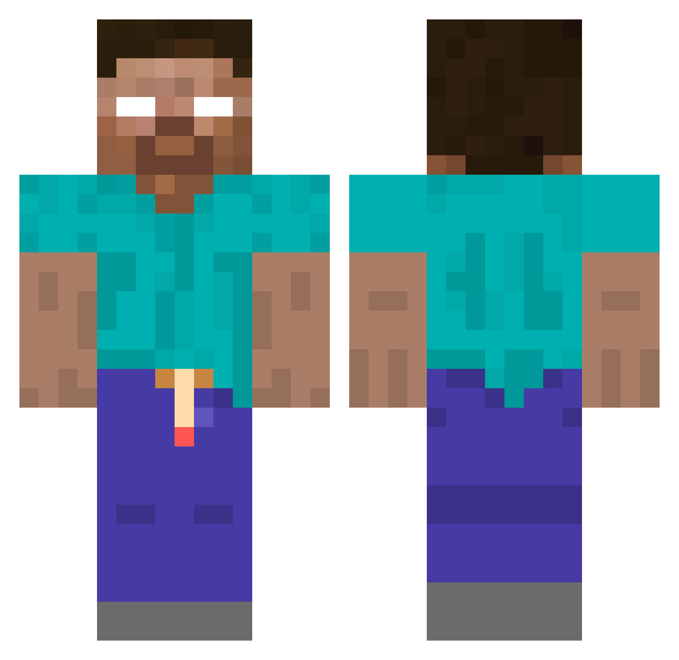 Unai12212 Minecraft skin, front and back view