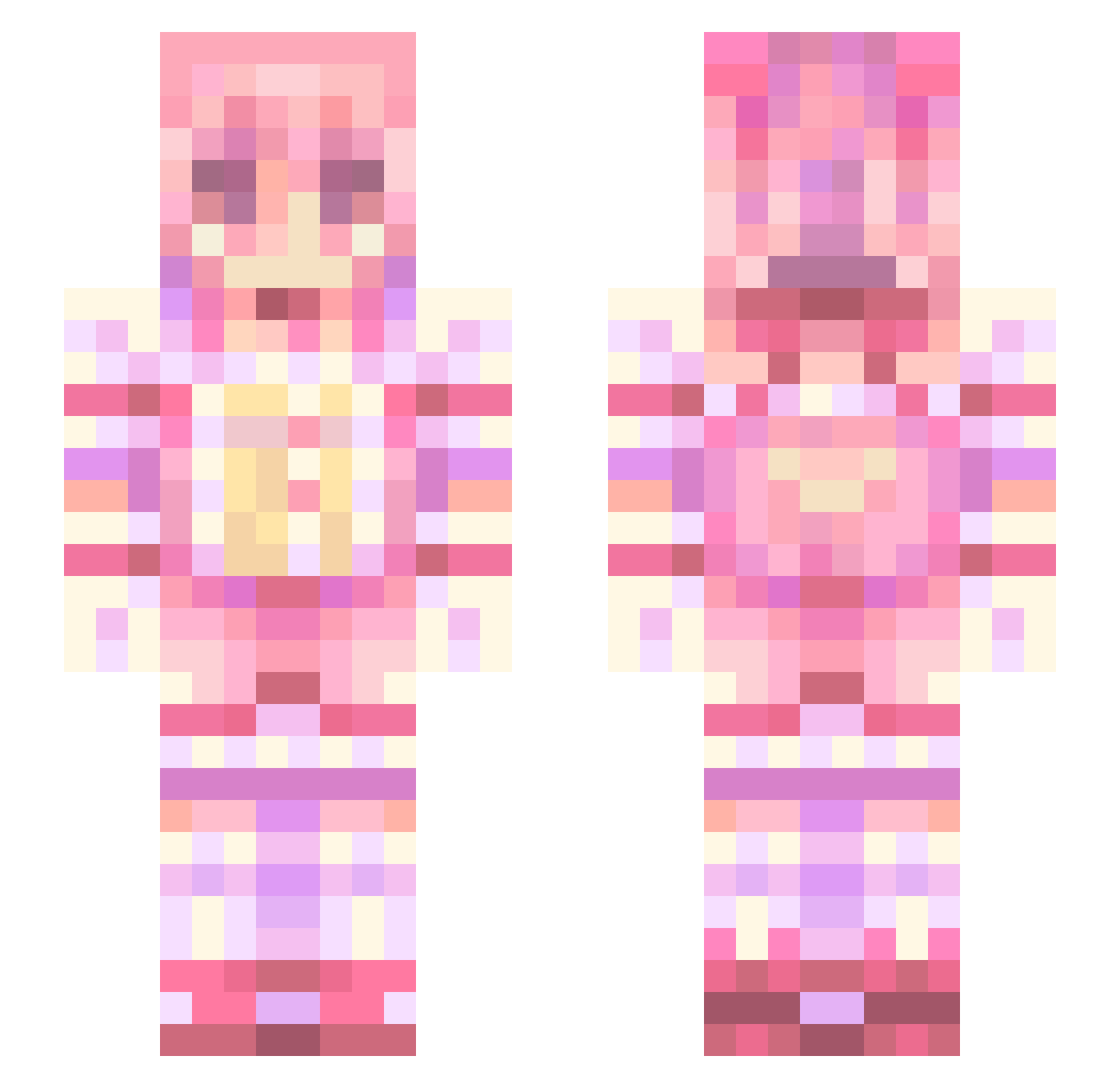 xTeoxz Minecraft skin, front and back view