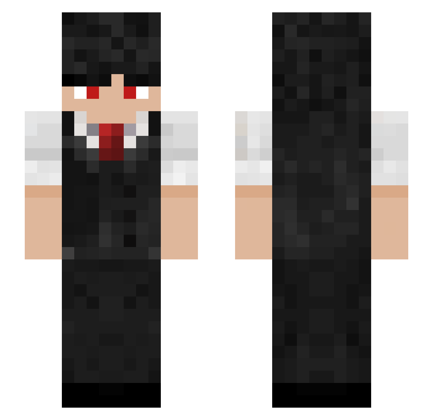 ElJS Minecraft skin, front and back view