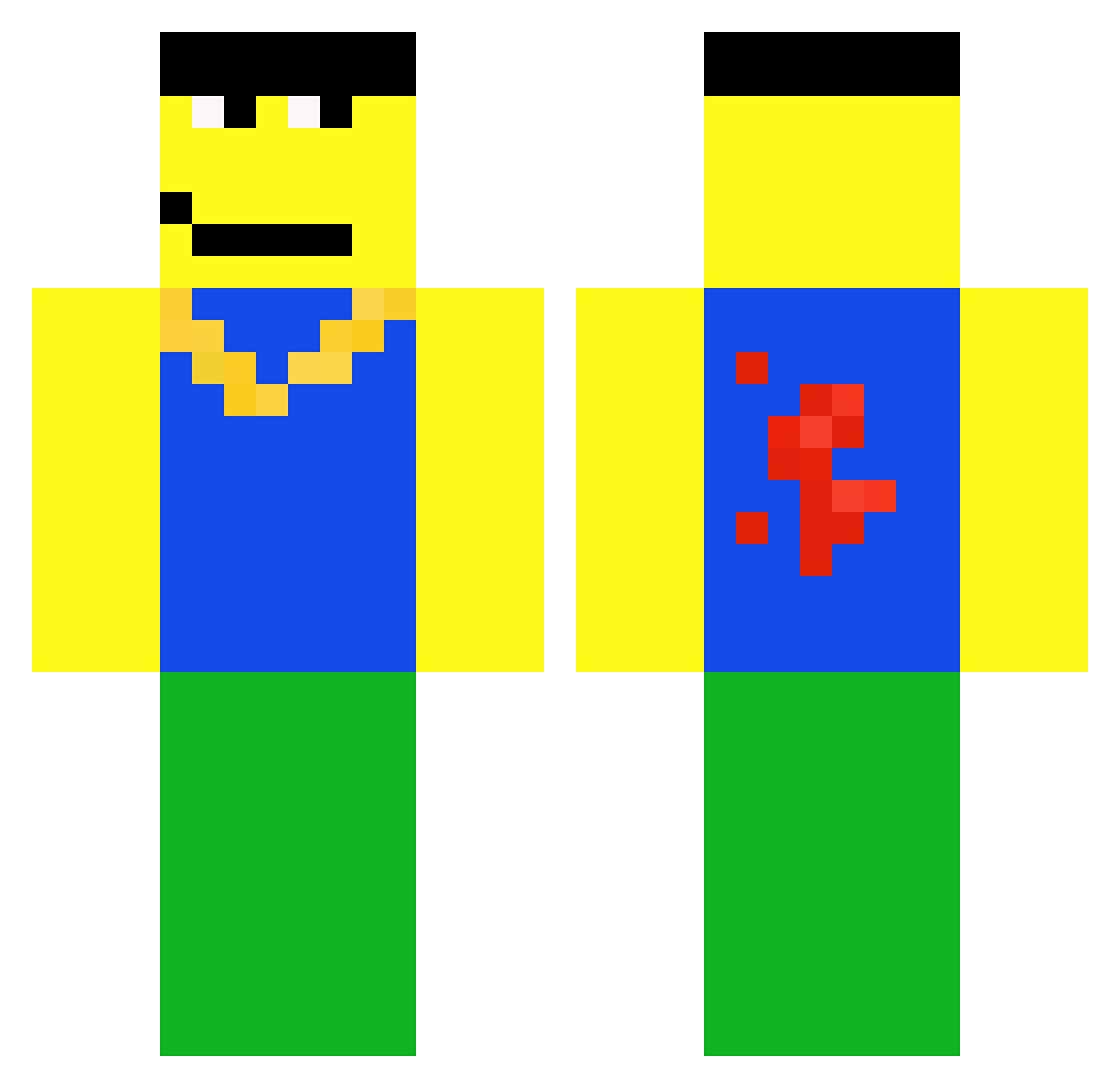 rowanonariver Minecraft skin, front and back view