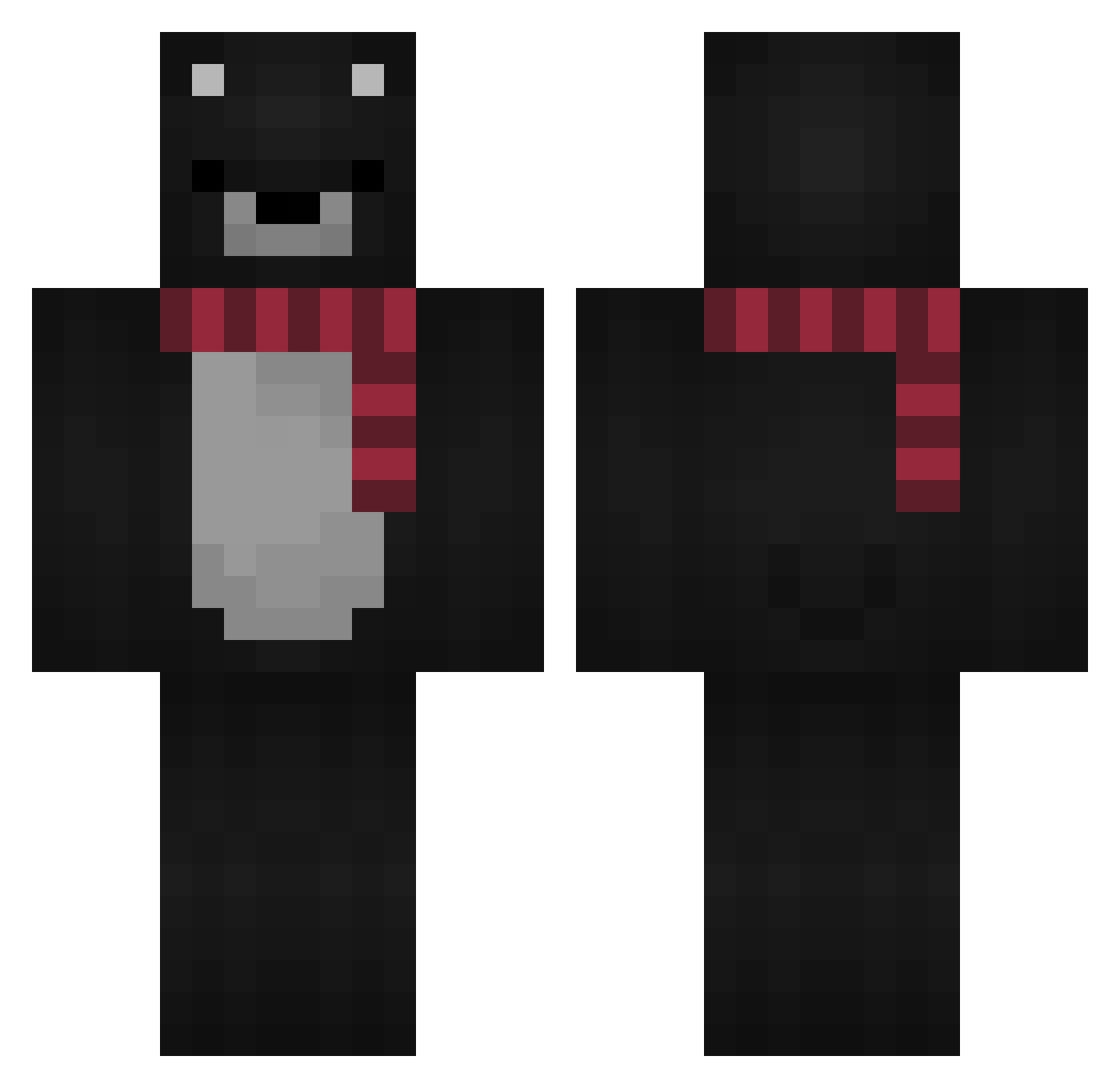 vautii Minecraft skin, front and back view