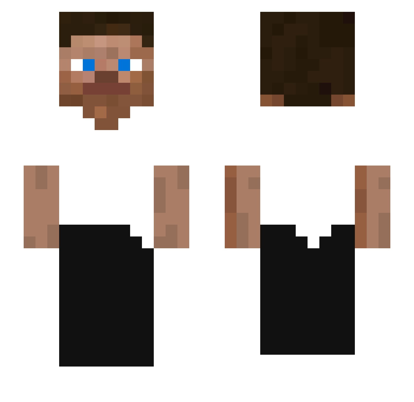 CPSLucky Minecraft skin, front and back view