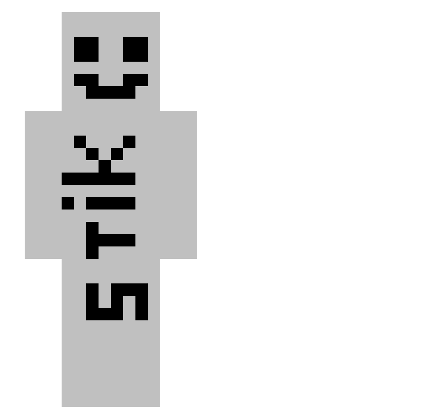 Stikm Minecraft skin, front and back view