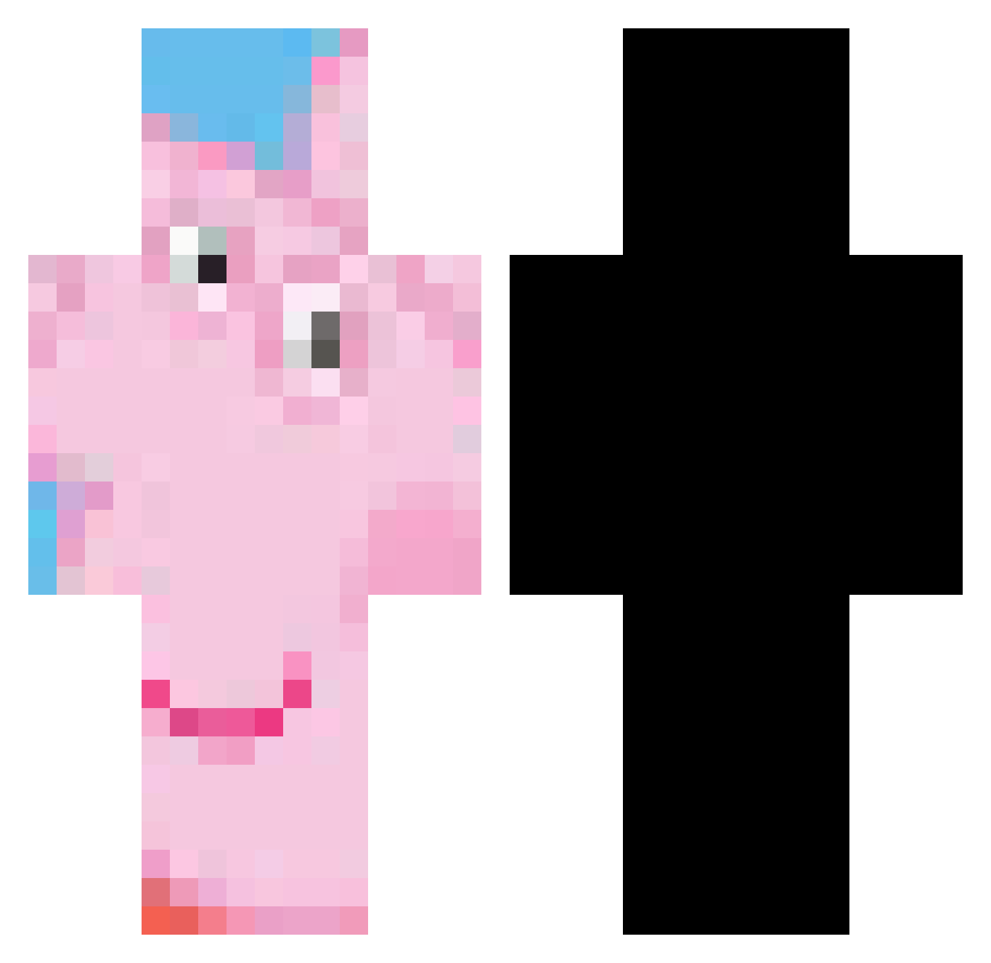 JustFire222 Minecraft skin, front and back view