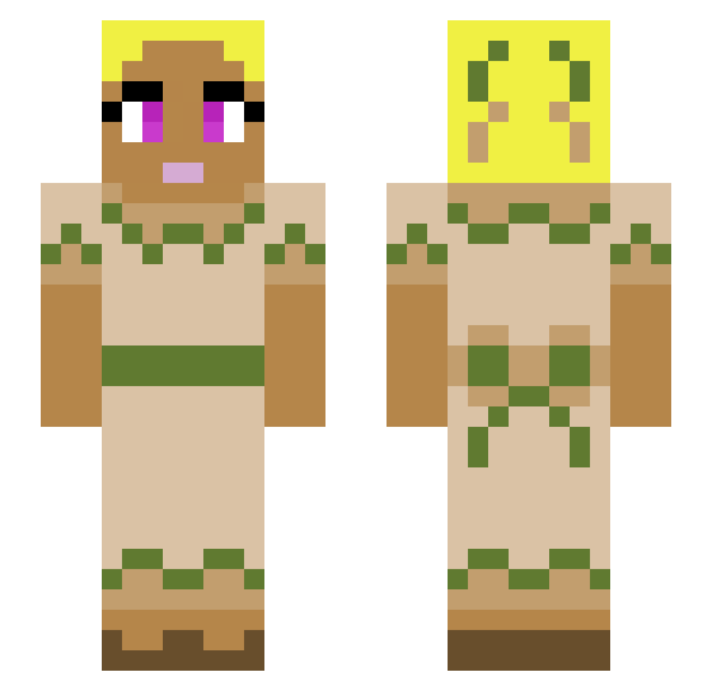 Georgianna Minecraft skin, front and back view