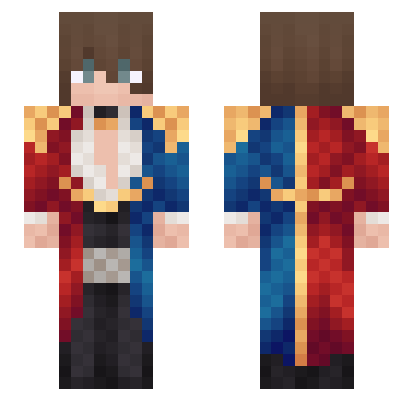 Aetherium_ Minecraft skin, front and back view